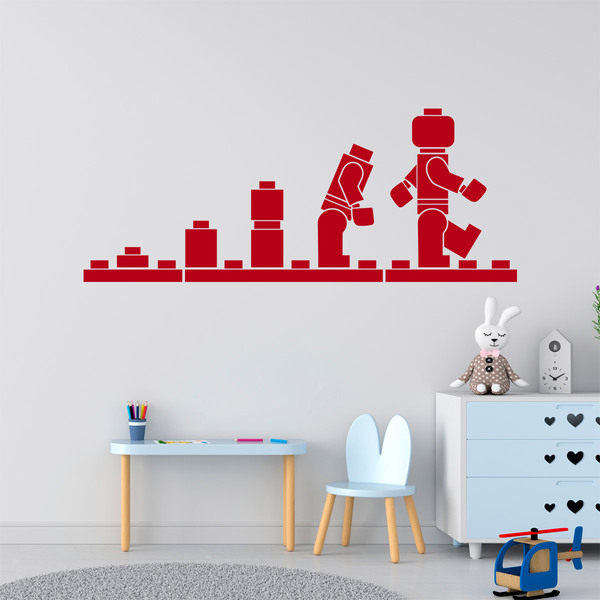 Kinderzimmer Wandtattoo: Evolution Lego Figuren
