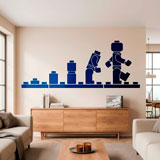 Kinderzimmer Wandtattoo: Evolution Lego Figuren