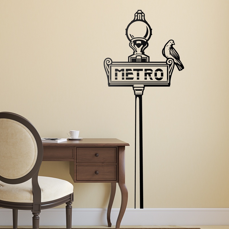 Wandtattoos: Pariser Metro-Schild