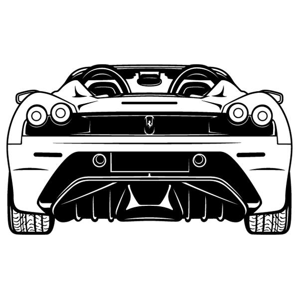 Wandtattoos: Ferrari F430, hinten
