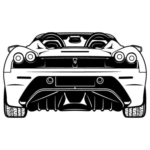 Wandtattoos: Ferrari F430, hinten