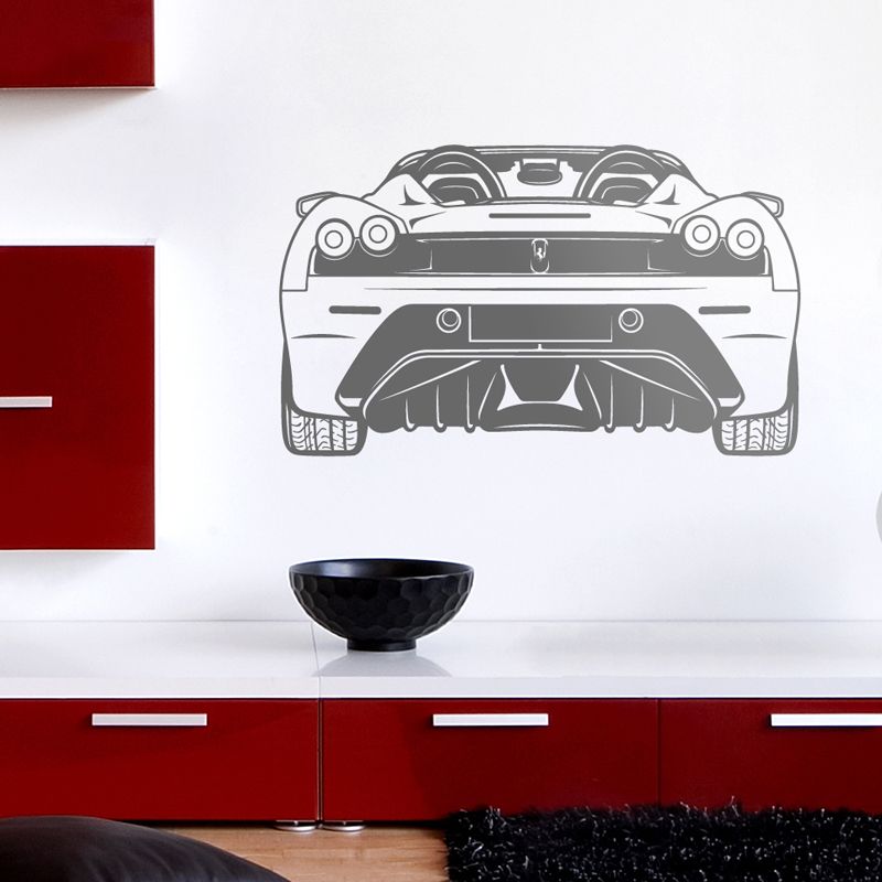 Wandtattoos: Ferrari F430, hinten