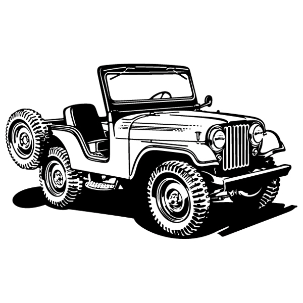 Wandtattoos: Jeep Zweiten Weltkrieg