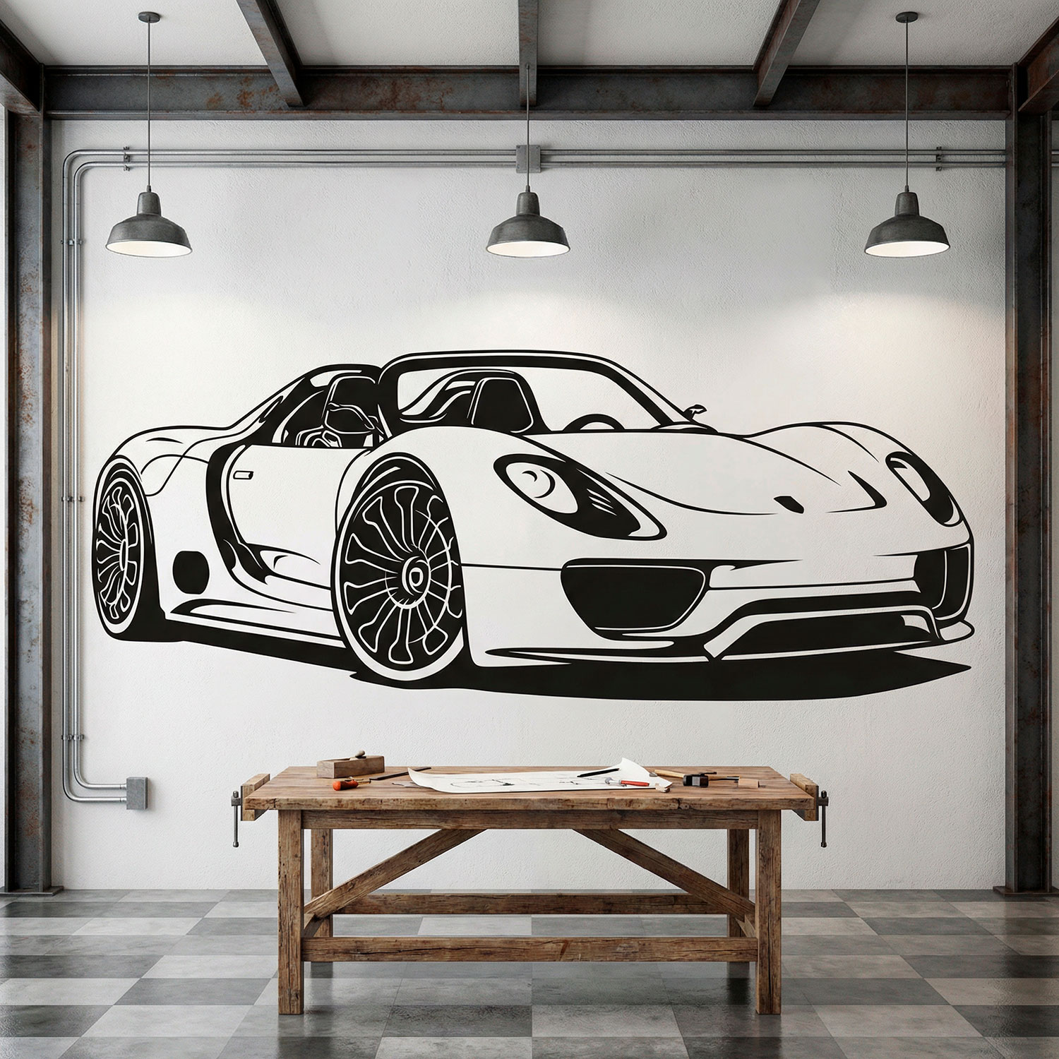 Wandtattoos: Porsche 918 Spyder