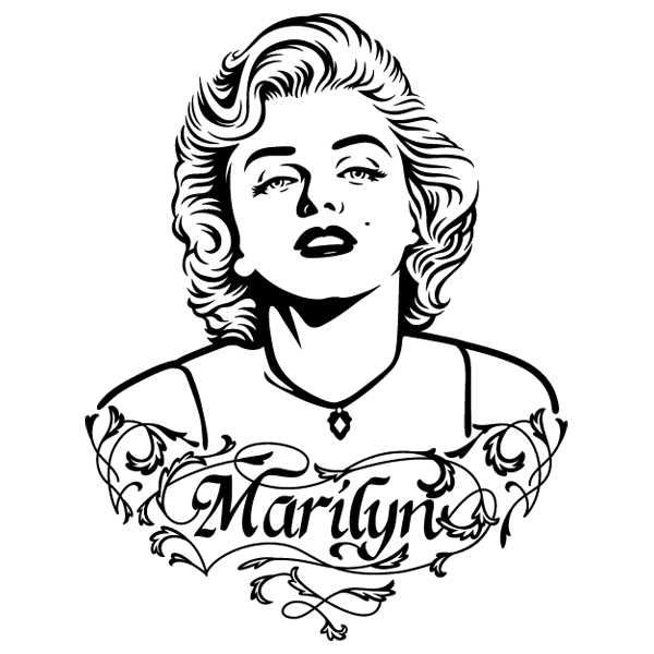 Wandtattoos: Marilyn Monroe Ornamente und Text
