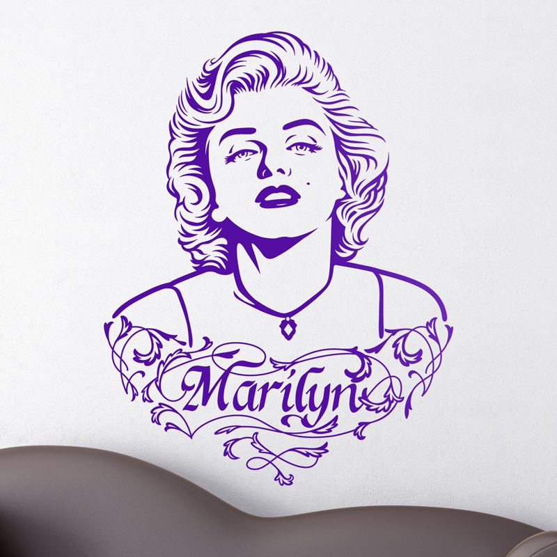 Wandtattoos: Marilyn Monroe Ornamente und Text