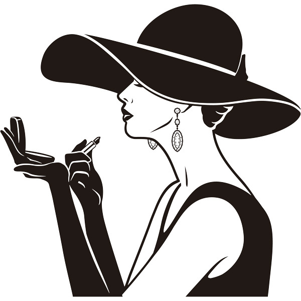 Wandtattoos: Elegante Dame Make-up