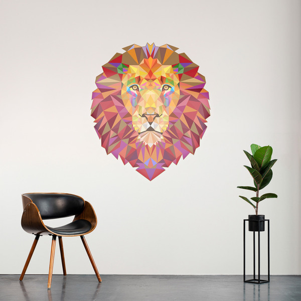 Wandtattoos: Lion Kopf Origami