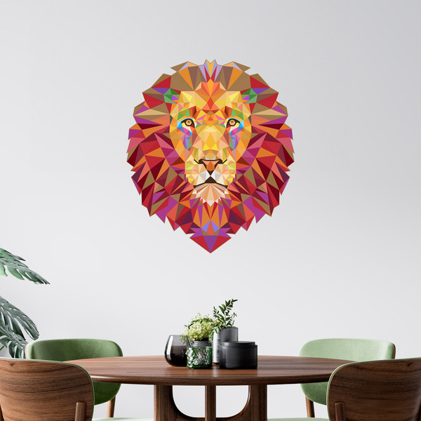 Wandtattoos: Lion Kopf Origami