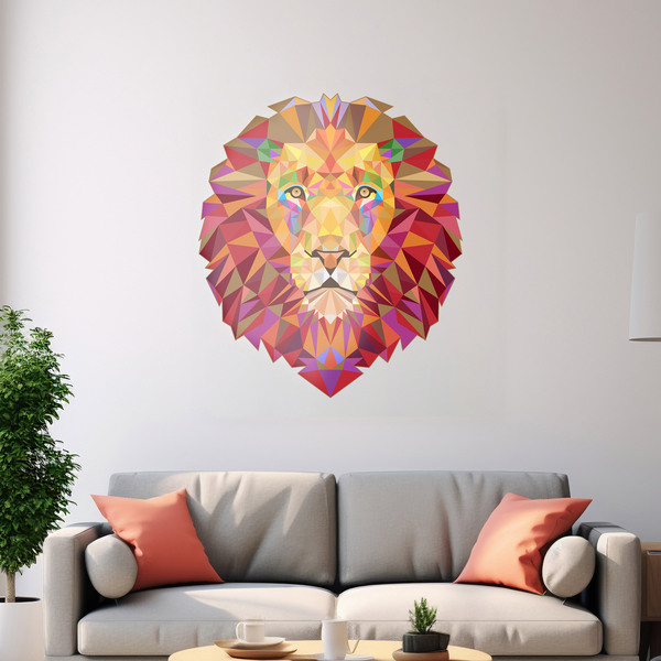 Wandtattoos: Lion Kopf Origami