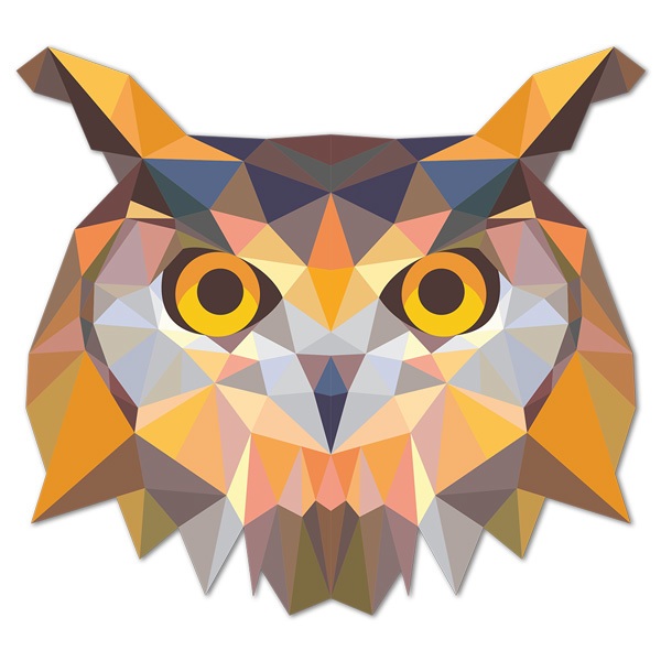 Wandtattoos: Eule Kopf Origami