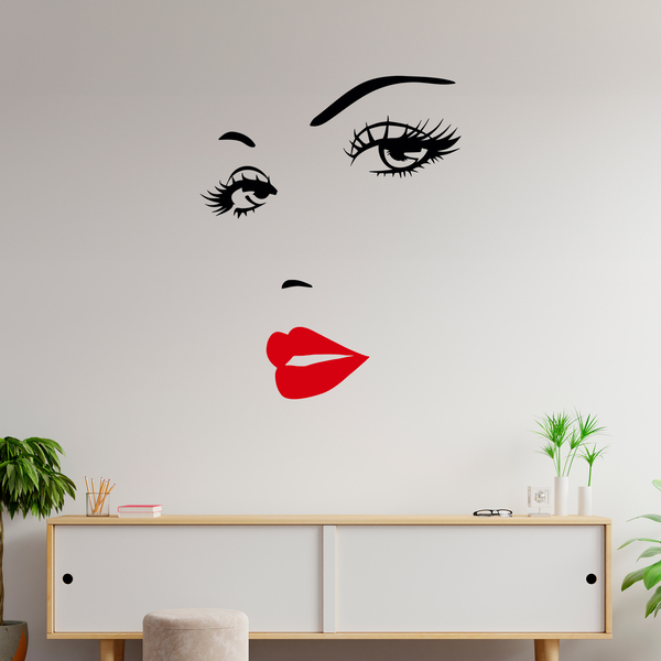 Wandtattoos: Schöne Frau Gesicht