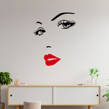 Wandtattoos: Schöne Frau Gesicht 3