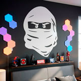 Kinderzimmer Wandtattoo: Gesicht von Lego Ninja. 19