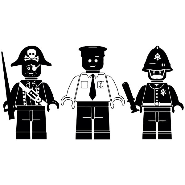 Kinderzimmer Wandtattoo: Drei Lego-Figuren