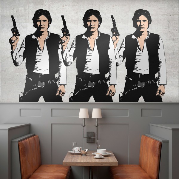 Wandtattoos: Dreibettzimmer Han Solo