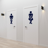 Wandtattoos: Lustig Bad WC-Symbole 3