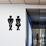 Wandtattoos: Lustig Bad WC-Symbole 4