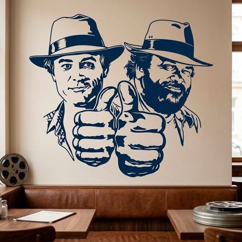 Wandtattoos: Bud Spencer und Terence Hill