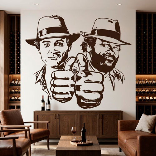 Wandtattoos: Bud Spencer und Terence Hill