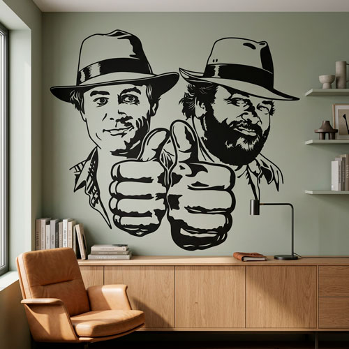 Wandtattoos: Bud Spencer und Terence Hill