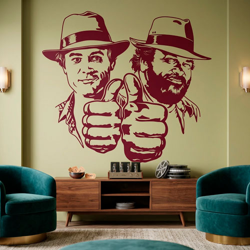 Wandtattoos: Bud Spencer und Terence Hill