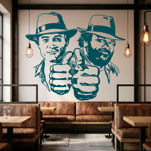 Wandtattoos: Bud Spencer und Terence Hill