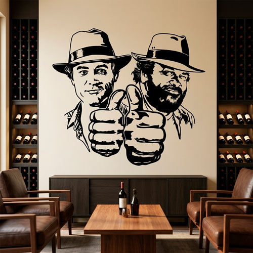 Wandtattoos: Bud Spencer und Terence Hill