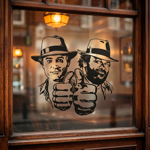 Wandtattoos: Bud Spencer und Terence Hill