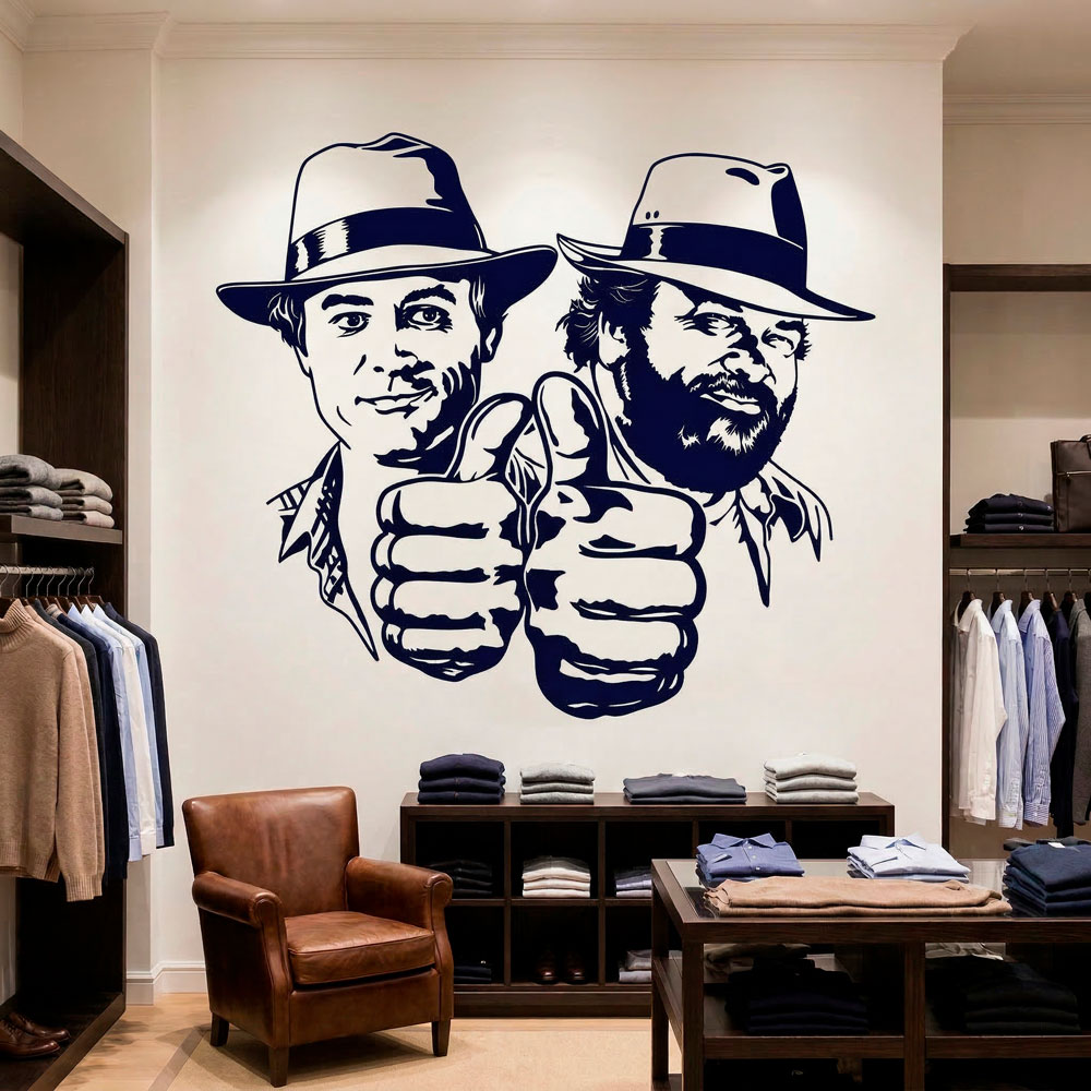 Wandtattoos: Bud Spencer und Terence Hill