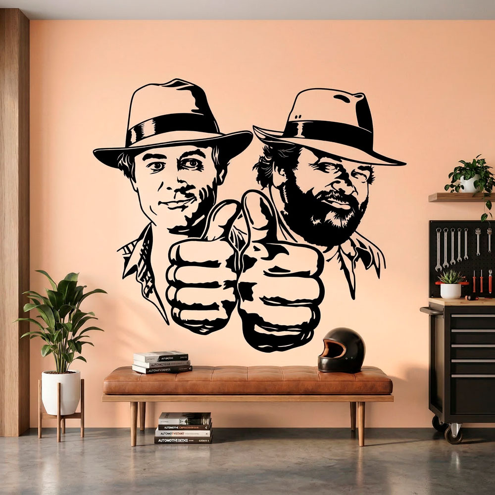 Wandtattoos: Bud Spencer und Terence Hill