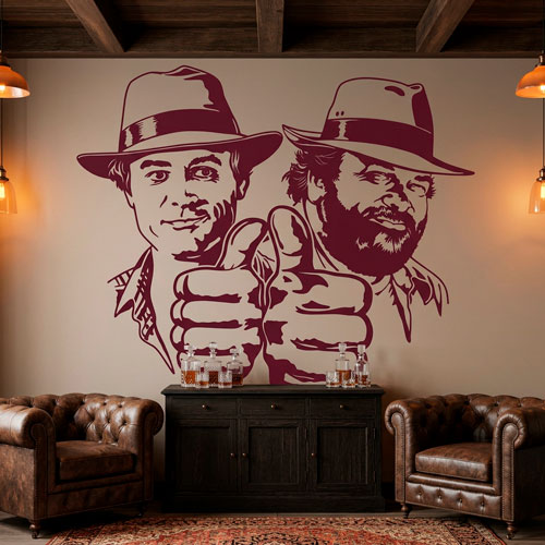 Wandtattoos: Bud Spencer und Terence Hill
