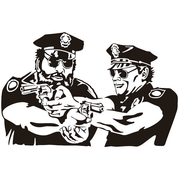 Wandtattoo Bud Spencer Und Terence Hill Miami Supercops Webwandtattoo Com