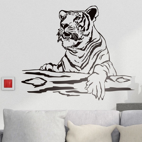 Wandtattoos: Tiger auf einem Stamm