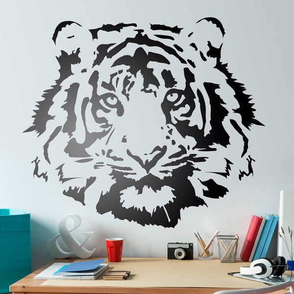 Wandtattoos: Tiger-Gesicht