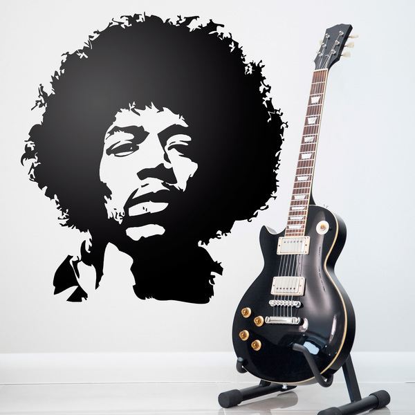 Wandtattoos: Jimi Hendrix Gesicht