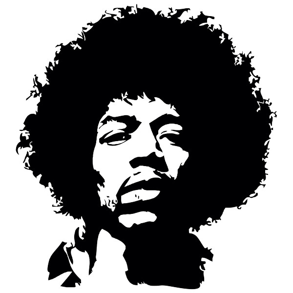 Wandtattoos: Jimi Hendrix Gesicht
