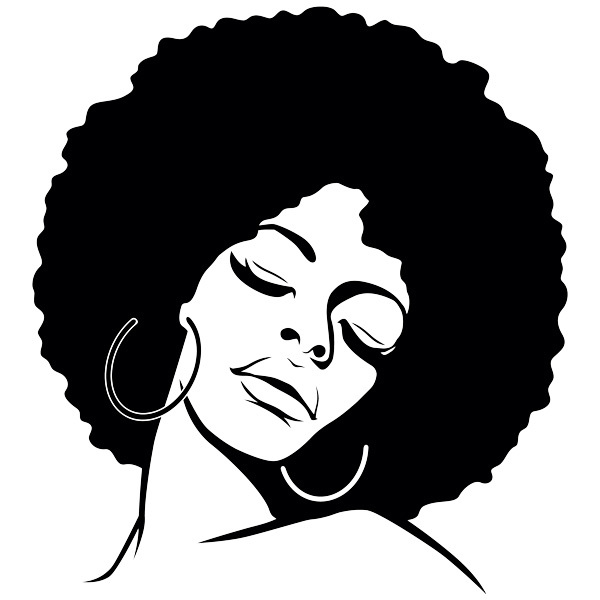 Wandtattoos: Lauryn Hill mit Afro-Frisur