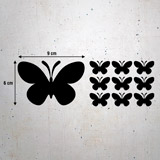Wandtattoos: Kit von 9 Schmetterlinge 3