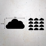 Wandtattoos: Kit mit 12 Vinyl-Wolken 3
