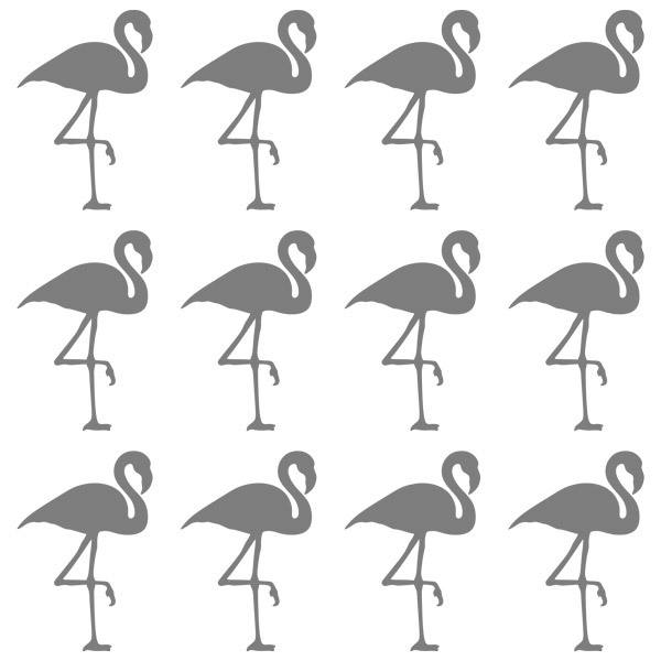 Wandtattoos: Kit 12 Flamingos