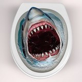 Wandtattoos: Hai aus der Toilettenschüssel kommen 4