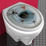 Wandtattoos: Spinnen kommen aus der Toilettenschüssel  3