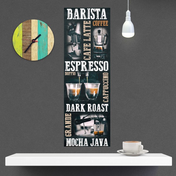 Wandtattoos: Klebstoff Plakat Arten von Kaffee