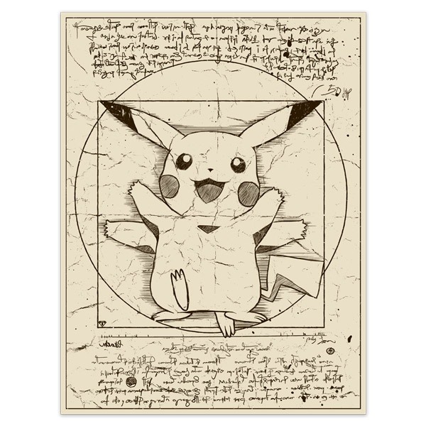 Wandtattoos: Pikachu Vitruvius