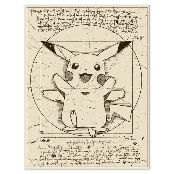 Wandtattoos: Pikachu Vitruvius