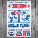 Wandtattoos: Mario Bros. vs. Megaman. 3