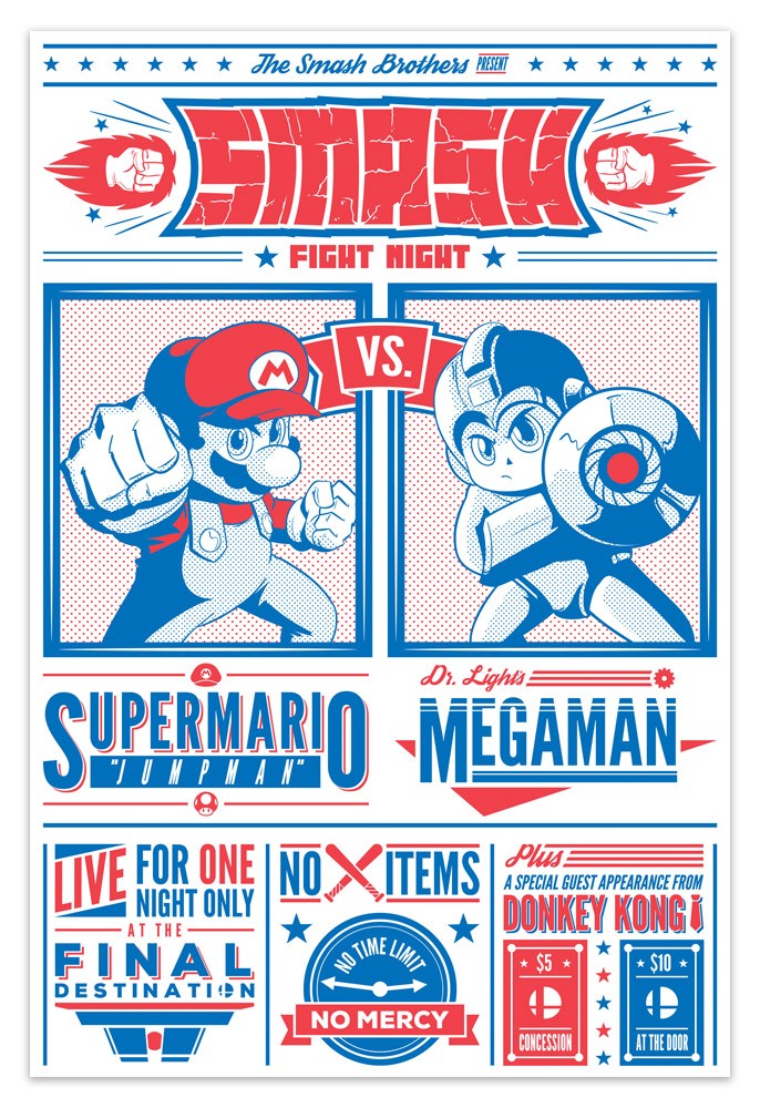 Wandtattoos: Mario Bros. vs. Megaman.
