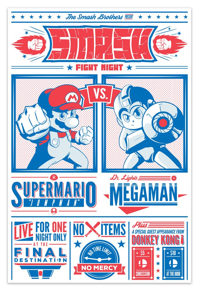 Wandtattoos: Mario Bros. vs. Megaman.