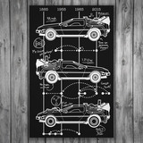 Wandtattoos: Klebstoff Poster DeLorean Timeline 3